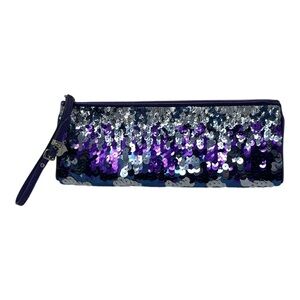 Miu Miu Purple Ombré Sequin Wristlet Clutch